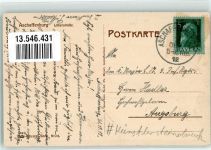 63739 W8750 Aschaffenburg 1912 Künstlersteindruck Löherstraße Aquarellserie Nr. 8