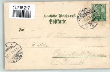 W2330 Eckernförde Gruss aus Ein Wal im Hafen Lithographie Verlag Rosenblatt Wal 1901 BOAKC