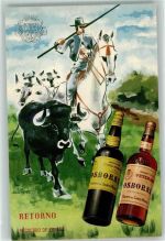 Osborne Brandy sign. Aguirre AK Alkoholwerbung Künstlerkarte