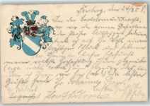 Studentenwappen Lithographie