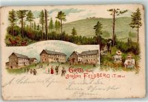 61389 W6384 Feldberg , Taunus Lithographie Drei Feldberghäuser