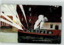 Buffalo Fire Tug in Operation Schifffahrt Feuerwehr 1908 Gebrauchsspuren