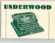 Werbung Underwood Schreibmaschine