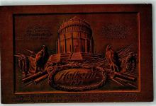 W8420 Kelheim 100 Jahrfeier der Deutschen Befreiungskämpfe 50 Jahrfeier der Eröffnung der Befreiungshalle 1913 Rückseite Zusammenkunft der Deutschen Bundesfürsten Wappen Privatganzsache