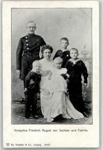 Kronprinz Friedrich und Familie AK Adel Sachsen