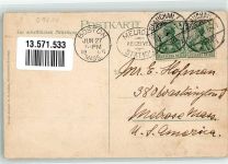 08371 O9610 Albertsthal 1906 Gebrauchsspuren Gasthaus Grüner Baum Festsaal Garten