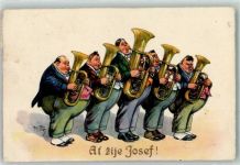 Namenstag At zije Josef Musiker Tuba LP Nr.1583-II Thiele, Arthur Künstlerkarte