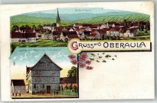 36280 W6435 Oberaula Lithographie Gasthaus Schussler