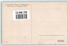 König Ferdinand I mit Orden geschmückt Adel Bulgarien Künstlerkarte
