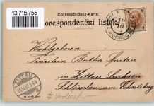 Semily Semil 1897 BOAKC Rathaus Schule Vorläufer Lithographie