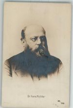 Dr. Hans Richter Porträt Hofkapellmeister Dirigent 1916 Foto AK