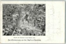 09111 O9000 Chemnitz , Sachs 1914 - Ballonaufnahme Markt Rathaus Erinnerung