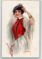 Frau Tracht Verlah ERKAL Nr.631-5 Usabal, L. 1918 Künstlerkarte