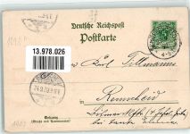 38154 W3308 Königslutter am Elm 1898 Gebrauchsspuren Lithographie Oberförsterei Großenrode Tetzelstein