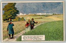 Ammoniak sign. F. Schoen Bauern Düngerwerbung 1906 Lithographie / Künstlerkarte