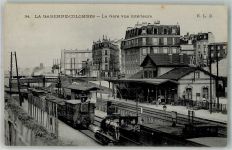 92250 La Garenne-Colombes Foto AK Bahnhof Eisenbahn