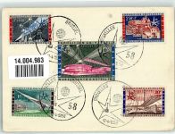 Brüssel Bruxelles Ausstellungen Sonderstempel Welt- Ausstellung 1958 Denkmal Atomium