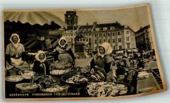 Kopenhagen København Foto AK Marktszene Fischverkäuferinnen am G. Strand Scan verzogen