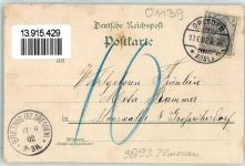 98693 O6300 Ilmenau , Thür 1902 Lithographie Gruss Turm Kickelhahn Gasthaus Gabelbach Bank Mann Blumen Eichenblatt Tannenzweig
