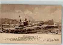 U-9 Marinemaler Hörnigk U-Boot Künstlerkarte