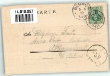 88631 W7792 Beuron 1902 Prägedruck Kloster Beuron Betende Frau in Tracht vor einem Bildstock Passepartout Lithographie