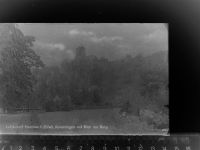 52396 W5169 Heimbach , Eifel GLASNEGATIV Kuranlagen m. Blick zur Burg