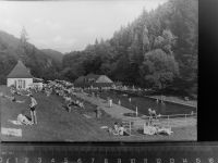 56864 W5582 Bad Bertrich GLASNEGATIV Schwimmbad