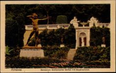 14467 O1510 Potsdam um 1920/30 - Potsdam: Sanssouci, Sizilianischer Garten, Bogenschütze, Sport,I.W.B. AKU1