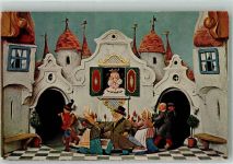 Diorama aus dem niederländischen Märchen Zwaan Kleef Aan im Freizeitpark De Efteling Märchen Gebrauchsspuren