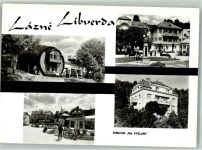 Lazne Libverda Bad Liebwerda Foto AK Pension Pavillon Riesenfass Gasthaus