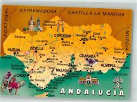 Granada Foto AK Landkarte Andalusien