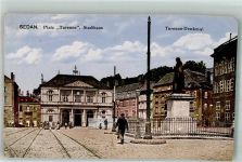 08200 Sedan 1917 Foto AK Denkmal Turenne Stadthaus Feldpost WK I Landw-Rgt.120