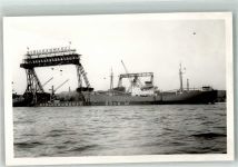 W2000 Hamburg Frachter im Dock VII vor dem Bockkran der Stülckenwerft Werft Privatfoto AK