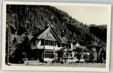 6444 Unterlängenfeld Foto AK Omnibus Oldtimer Hotel Kurbad