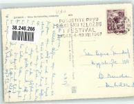 Zagreb 1957 Foto AK Straßenbahn Straße der Sozialistischen Revolution