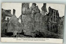 Leuven Louvain / Löwen 1916 Foto AK Feldpost WK I Landsturm-Inf.Batl. Wetzlar Ruinen Trümmer
