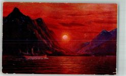 Nordkapp Foto AK Mitternachtssonne