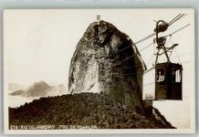 Rio de Janeiro Foto AK Seilbahn Zuckerhut