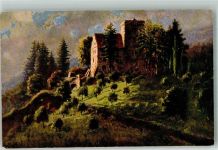 69239 W6918 Neckarsteinach Künstlerkarte Die Vorderburg