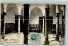 Valencia 1910 Foto AK Claustro de Porta-Coeli Marke Bildseitig