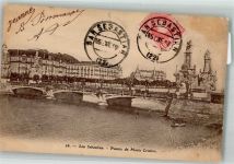 San Sebastian Donostia 1907 Foto AK Puente de Mara Cristina Marke bildseitig