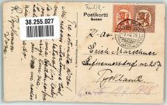 Vaasa Vasa 1928 Foto AK Kriegerdenkmal Marke bildseitig