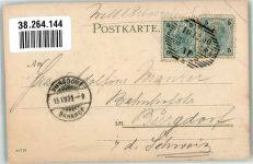 W8000 München Lithographie Karlstor Künstlerkarte Kley, H. 1900 Gebrauchsspuren