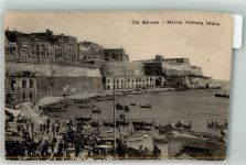 Valletta 1917 Foto AK Hafen Old Barriera