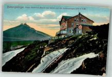 Prinz Heinrich Baude Foto AK Riesengebirge Blick zur Schneekoppe