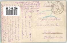 88250 W7987 Weingarten , Württ 1916 - Klosterkirche mit Kaserne Schwarz-Weiß-Rot Feldpost WK I