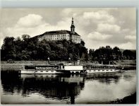 Decin Tetschen-Bodenbach 1964 Foto AK Schloss Dampfschiff