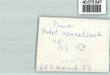 54595 W5540 Prüm FOTO KEINE AK Hotel Wenzelbach