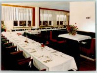 W2242 Büsum Hotel Deichgraf Innenaufnahme Speisesaal gedeckter Tisch FOTO KEINE AK