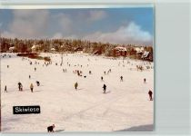 W3389 Braunlage Skiwiese Skifahrer Winter Ski FOTO KEINE AK